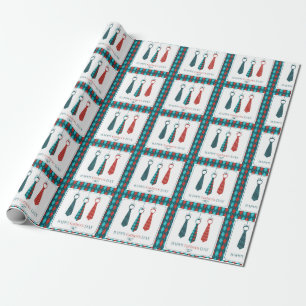 Der glückliche Vatertag Geschenkpapier
