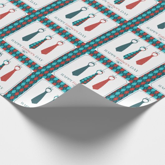 Der glückliche Vatertag Geschenkpapier (Ecke)