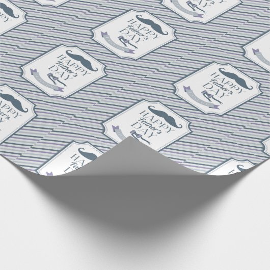 Der glückliche Vatertag Geschenkpapier (Ecke)