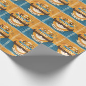 Der glückliche Vatertag Geschenkpapier (Ecke)