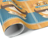 Der glückliche Vatertag Geschenkpapier (Rolleneckpunkt)