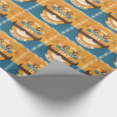 Der glückliche Vatertag Geschenkpapier (Ecke)