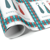 Der glückliche Vatertag Geschenkpapier (Rolleneckpunkt)