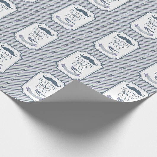 Der glückliche Vatertag Geschenkpapier (Ecke)
