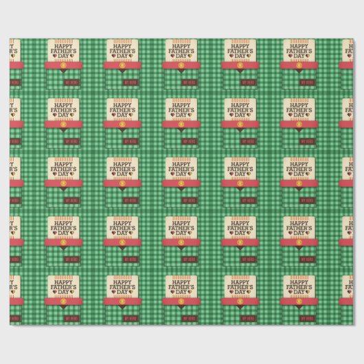 Der glückliche Vatertag Geschenkpapier (Flach)