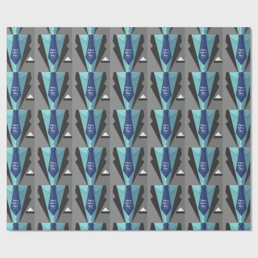 Der glückliche Vatertag Geschenkpapier (Flach)