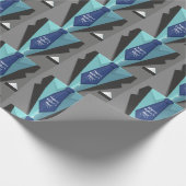 Der glückliche Vatertag Geschenkpapier (Ecke)