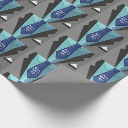 Der glückliche Vatertag Geschenkpapier (Ecke)