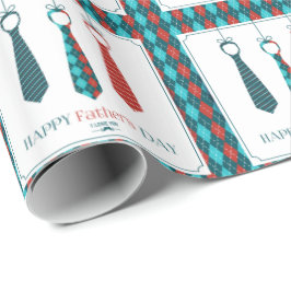 Der glückliche Vatertag Geschenkpapier