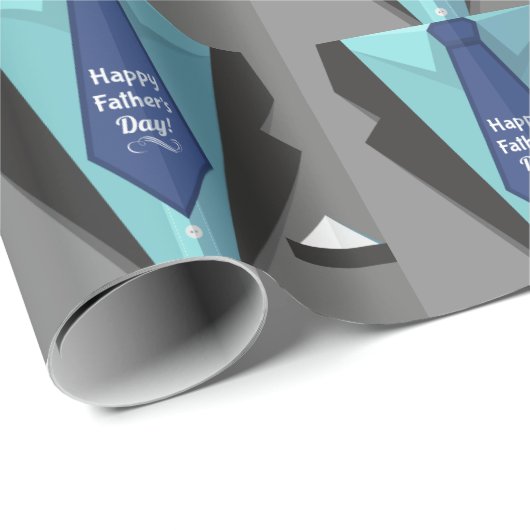Der glückliche Vatertag Geschenkpapier (Rolleneckpunkt)