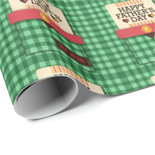 Der glückliche Vatertag Geschenkpapier