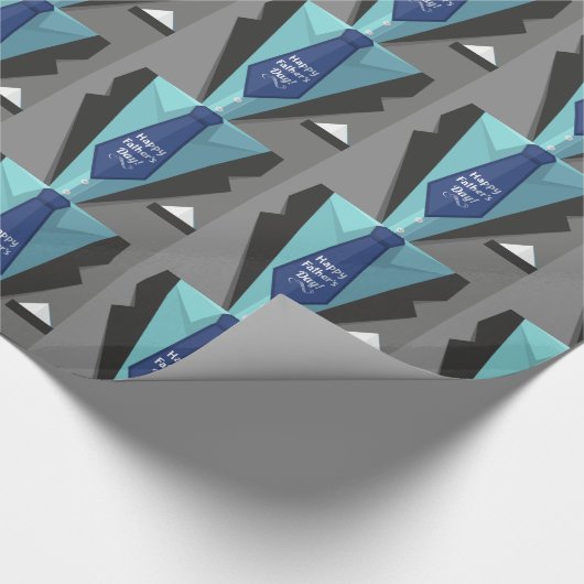 Der glückliche Vatertag Geschenkpapier (Ecke)