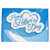 Der glückliche Vatertag Große Geschenktüte (Rückseite)