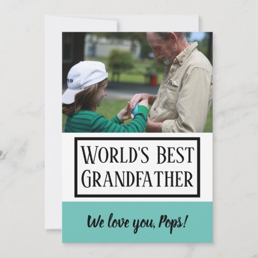 Der glückliche Vatertag | Großvater Karte (Vorderseite)