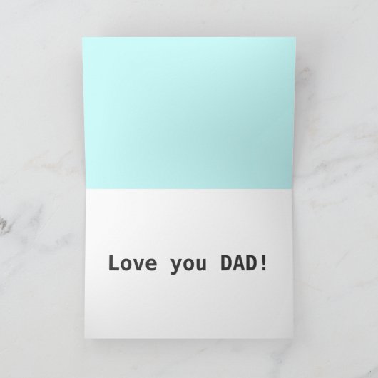 Der glückliche Vatertag Karte (Innenseite)