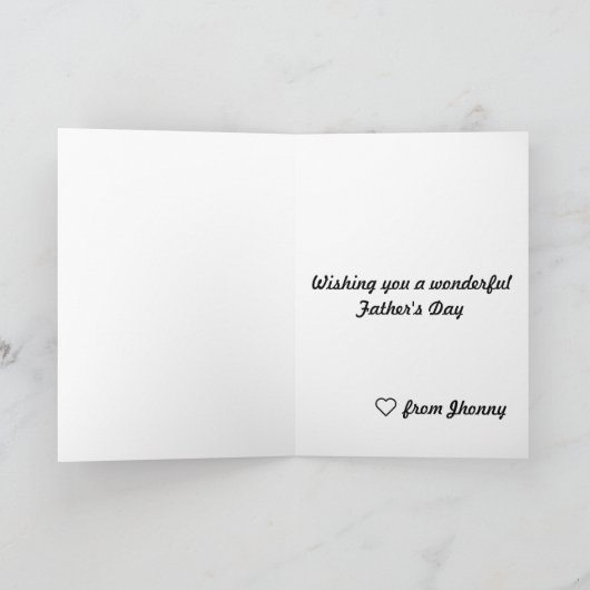 Der glückliche Vatertag Karte (Innenseite)