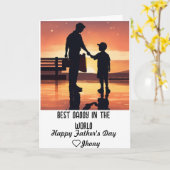 Der glückliche Vatertag Karte (Gelbe Blume)