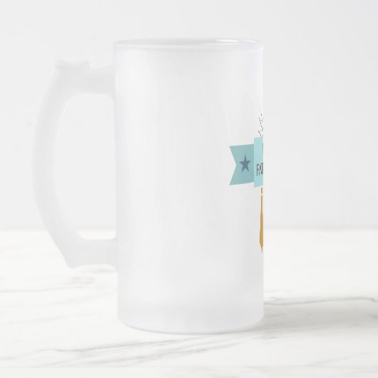 Der glückliche Vatertag Mattglas Bierglas (Links)