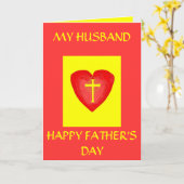 DER GLÜCKLICHE VATERTAG, MEIN EHEMANN KARTE (Gelbe Blume)