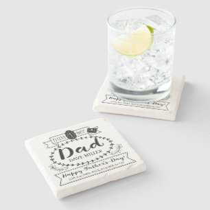 Der glückliche Vatertag Nr. 1 ein Steinuntersetzer