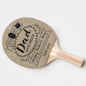 Der glückliche Vatertag Nr. 1 ein Tischtennis Schläger (Seitenansicht)
