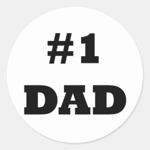Der glückliche Vatertag - nummerieren Sie 1 Vater Runder Aufkleber