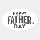 Der glückliche Vatertag Ovaler Aufkleber (Vorderseite)