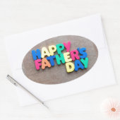 Der glückliche Vatertag Ovaler Aufkleber (Umschlag)