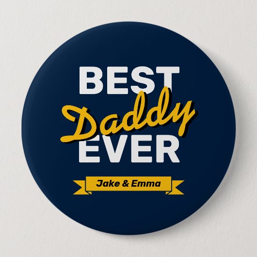 Der glückliche Vatertag | Personalisierte Schaltfl Button (Vorderseite)