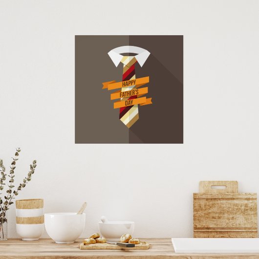 Der glückliche Vatertag Poster (Küche)