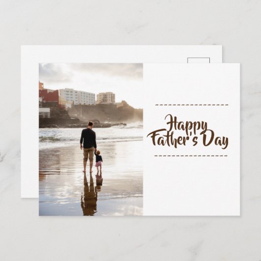Der glückliche Vatertag Postkarte (Vorne/Hinten)