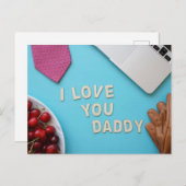 Der glückliche Vatertag Postkarte (Vorne/Hinten)