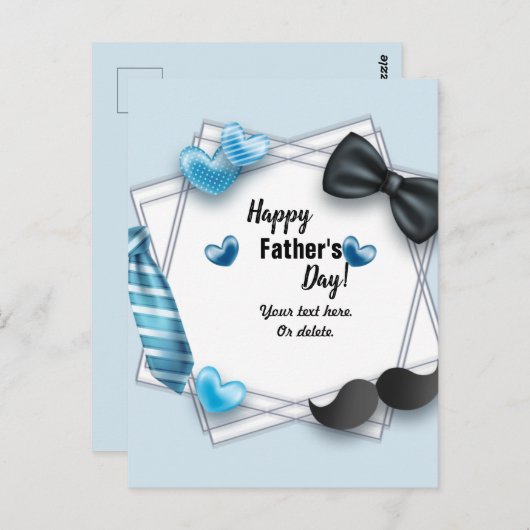 Der glückliche Vatertag Postkarte (Vorne/Hinten)