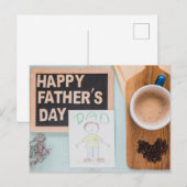 Der glückliche Vatertag Postkarte (Vorne/Hinten)