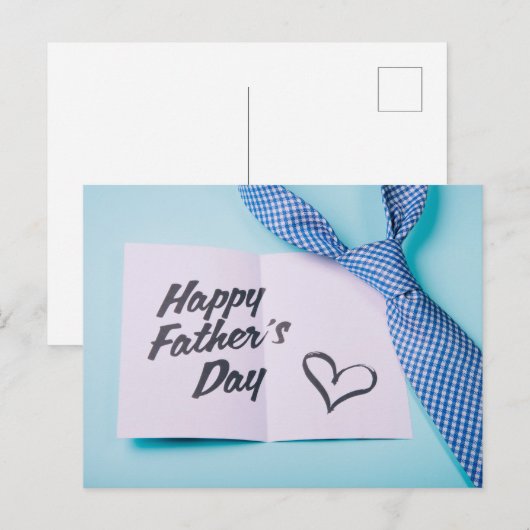 Der glückliche Vatertag Postkarte (Vorne/Hinten)