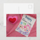 Der glückliche Vatertag Postkarte (Vorne/Hinten)