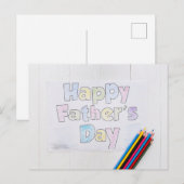 Der glückliche Vatertag Postkarte (Vorne/Hinten)