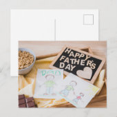 Der glückliche Vatertag Postkarte (Vorne/Hinten)