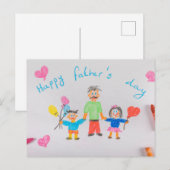 Der glückliche Vatertag Postkarte (Vorne/Hinten)