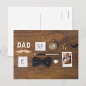 Der glückliche Vatertag Postkarte (Vorne/Hinten)