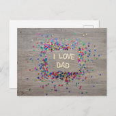 Der glückliche Vatertag Postkarte (Vorne/Hinten)