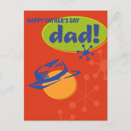 Der glückliche Vatertag Postkarte (Vorderseite)