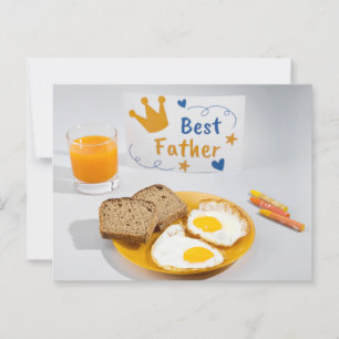 Der glückliche Vatertag Postkarte