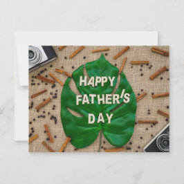 Der glückliche Vatertag Postkarte