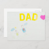 Der glückliche Vatertag Postkarte (Vorne/Hinten)