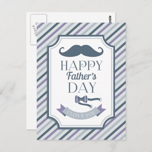 Der glückliche Vatertag Postkarte (Vorne/Hinten)