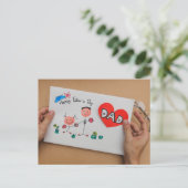 Der glückliche Vatertag Postkarte (Stehend Vorderseite)