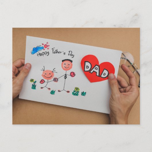 Der glückliche Vatertag Postkarte (Vorderseite)