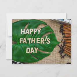 Der glückliche Vatertag Postkarte