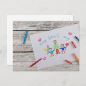 Der glückliche Vatertag Postkarte (Vorne/Hinten)